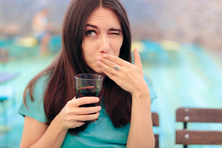woman burp